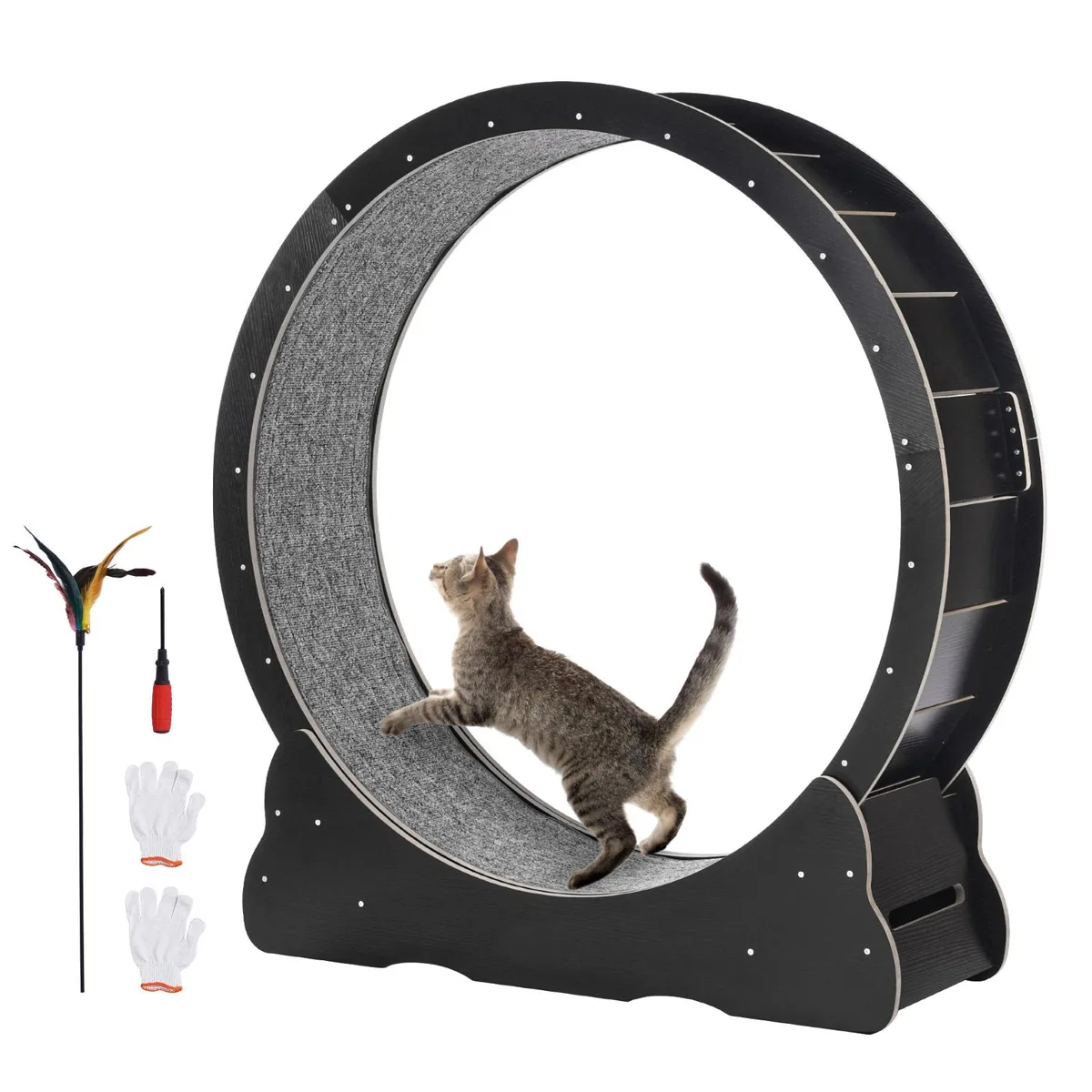 VEVOR VEVOR GX 4.0 XL Cat Exercise Wheel 43.3" Black — product photo