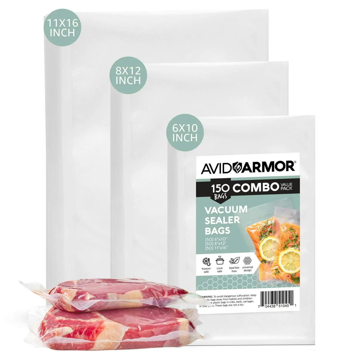  Avid Armor ASB150PAK Vacuum Sealer Bags 150 Pack — product photo