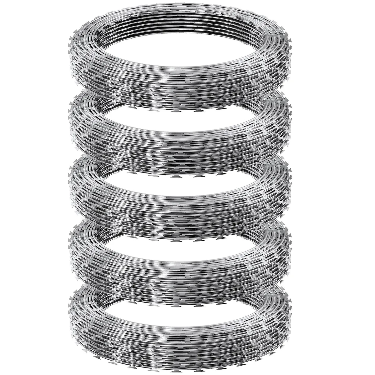 VEVOR VEVOR Razor Barbed Wire 246 ft 5 Rolls 19 in Spiral 17.5 kg — product photo