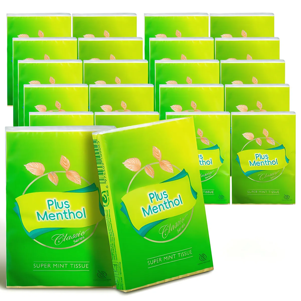  PLUS PM202502 Menthol Lotion Pocket Tissues 4-Ply 20 Pack 200 Sheets — product photo