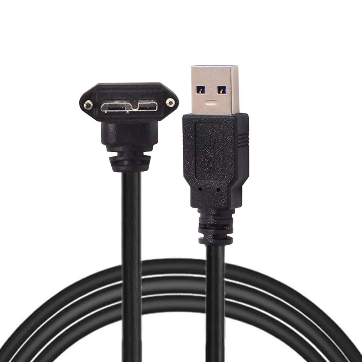 Fervit Fervit 1.2m USB 3.0 Micro-B 90° Screw Mount Cable — product photo