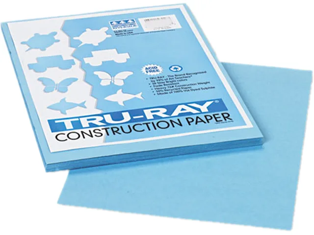 Pacon Pacon 103016 construction paper 9 x 12 sky blue 76 lbs 50 sheets — product photo
