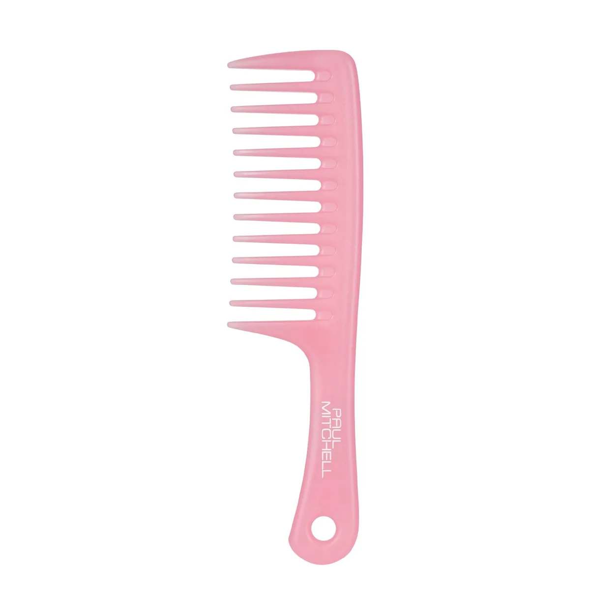 Guava pink wide-tooth plastic comb, 9.62 inches long