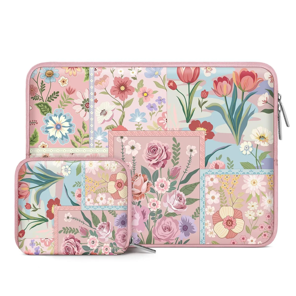  MOSISO 14 inch Laptop Sleeve Pink with Small Case — product photo