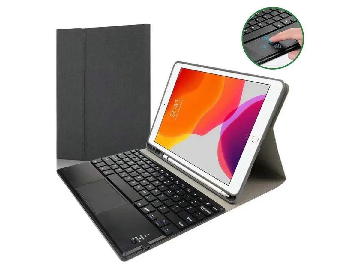 Black keyboard case with built-in touchpad for 12.9 inch iPad Pro