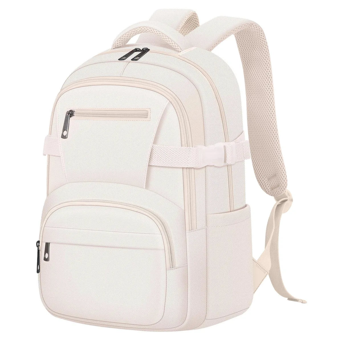 Beige nylon daypack, 15L, soft shell, adjustable straps