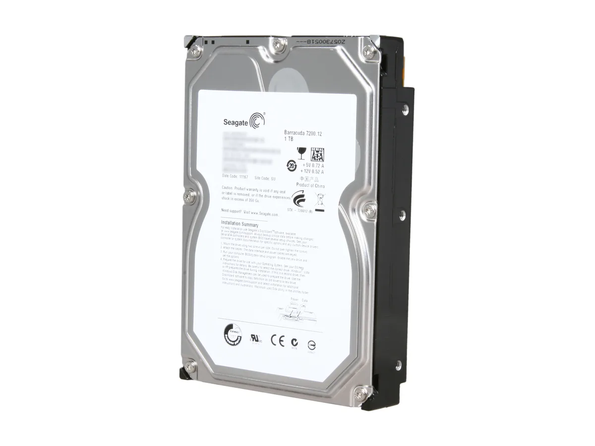 Seagate Seagate BarraCuda 7200.12 ST31000528AS 1TB 7200 RPM 32MB SATA 3.0Gb/s 3.5" internal hard drive — product photo