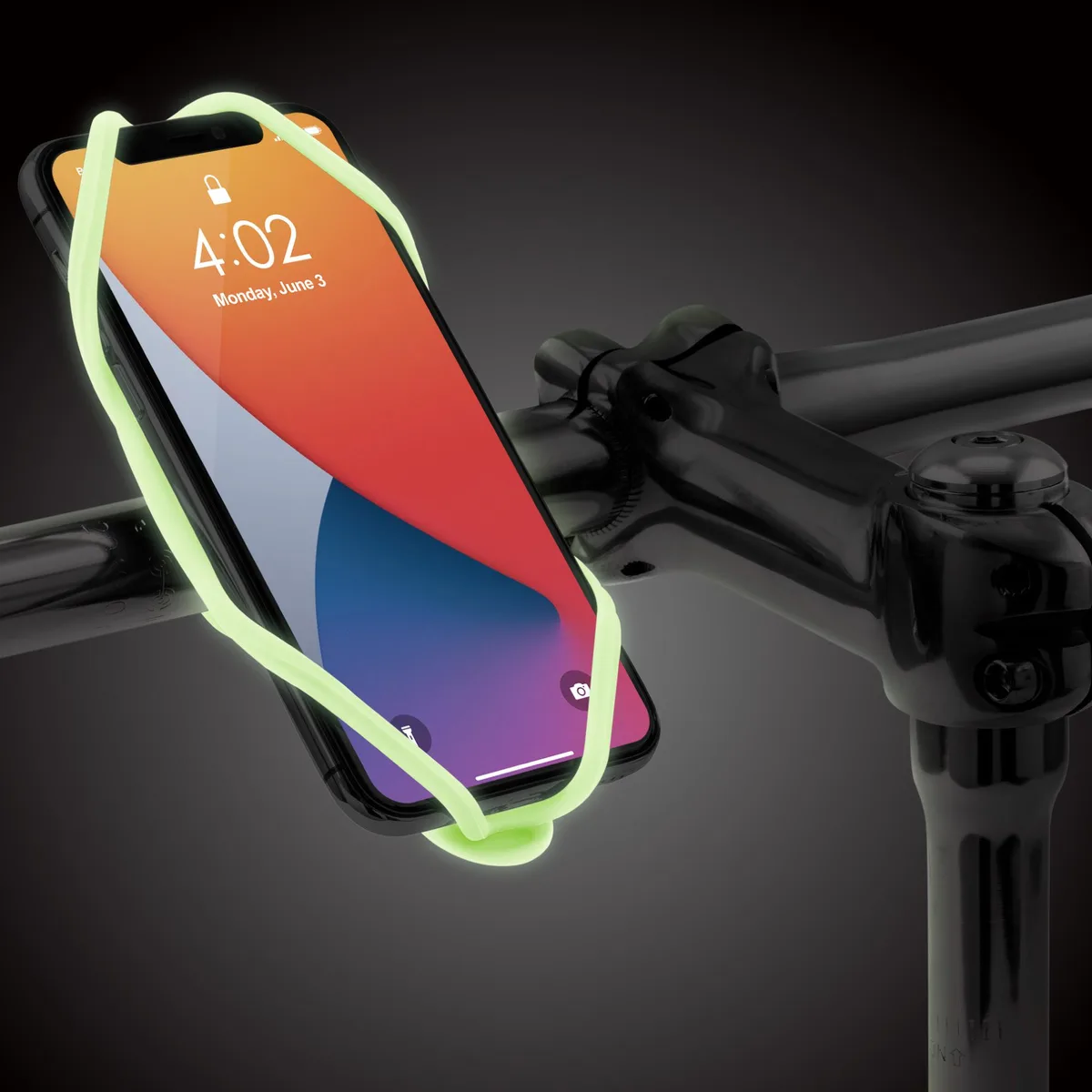 Bone Bone Bike Tie 4 Phone Mount Luminous Green 4.7"-7.2 — product photo