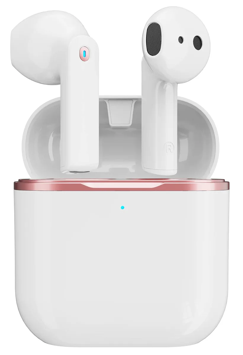 DRQQ AirBuds 2 True Wireless Earbuds White Bluetooth 5.1 ANC 30h IPX5 — product photo
