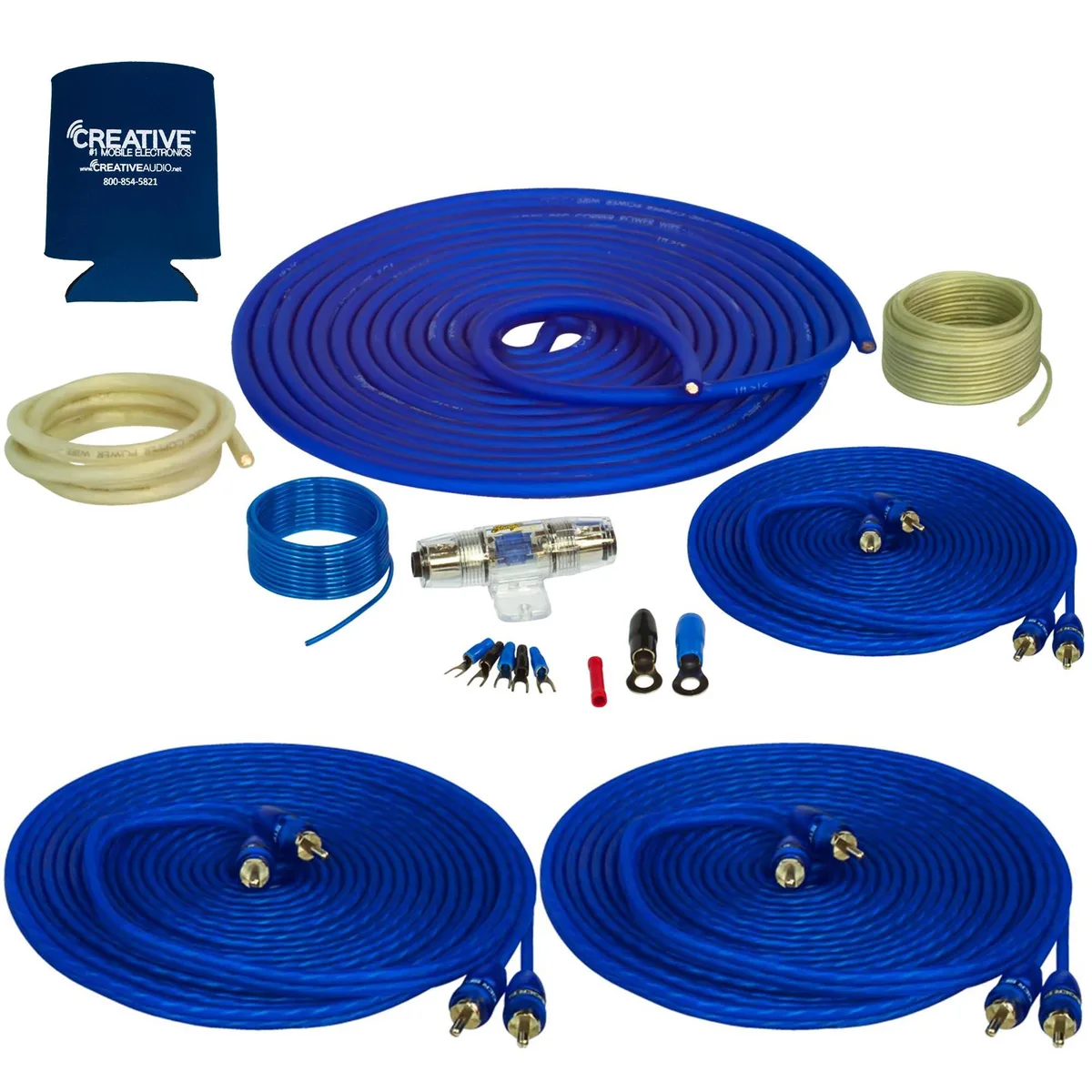 STINGER STINGER SS1200XS 4GA Copper 1200W Amplifier Wiring Kit with 2x 17FT RCA Interconnects — product photo