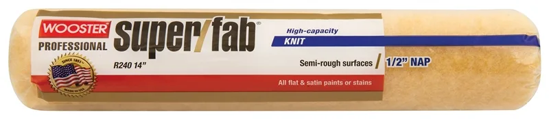 Wooster Brush Company Wooster Brush Company R240-14 14" Paint Roller Cover 1/2" Nap Knit Fabric — product photo