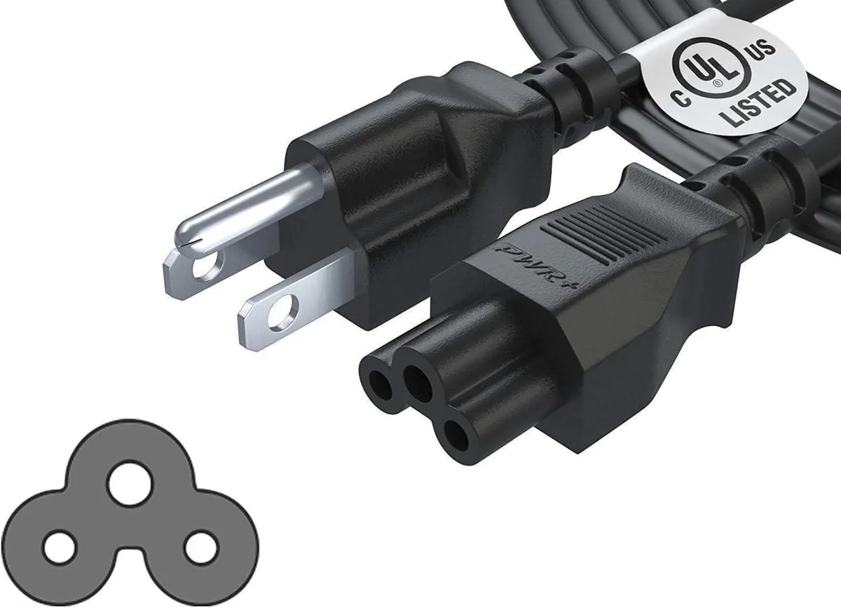  PWR+ 3PR-UL 3 ft C5 to NEMA 5-15P AC power cord — product photo