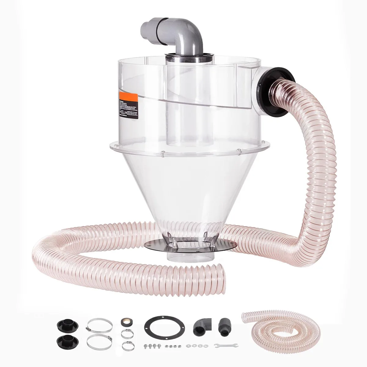 VEVOR VEVOR SKL300 cyclone dust separator 4 in inlet 2 in outlet 5-10 gal bucket — product photo