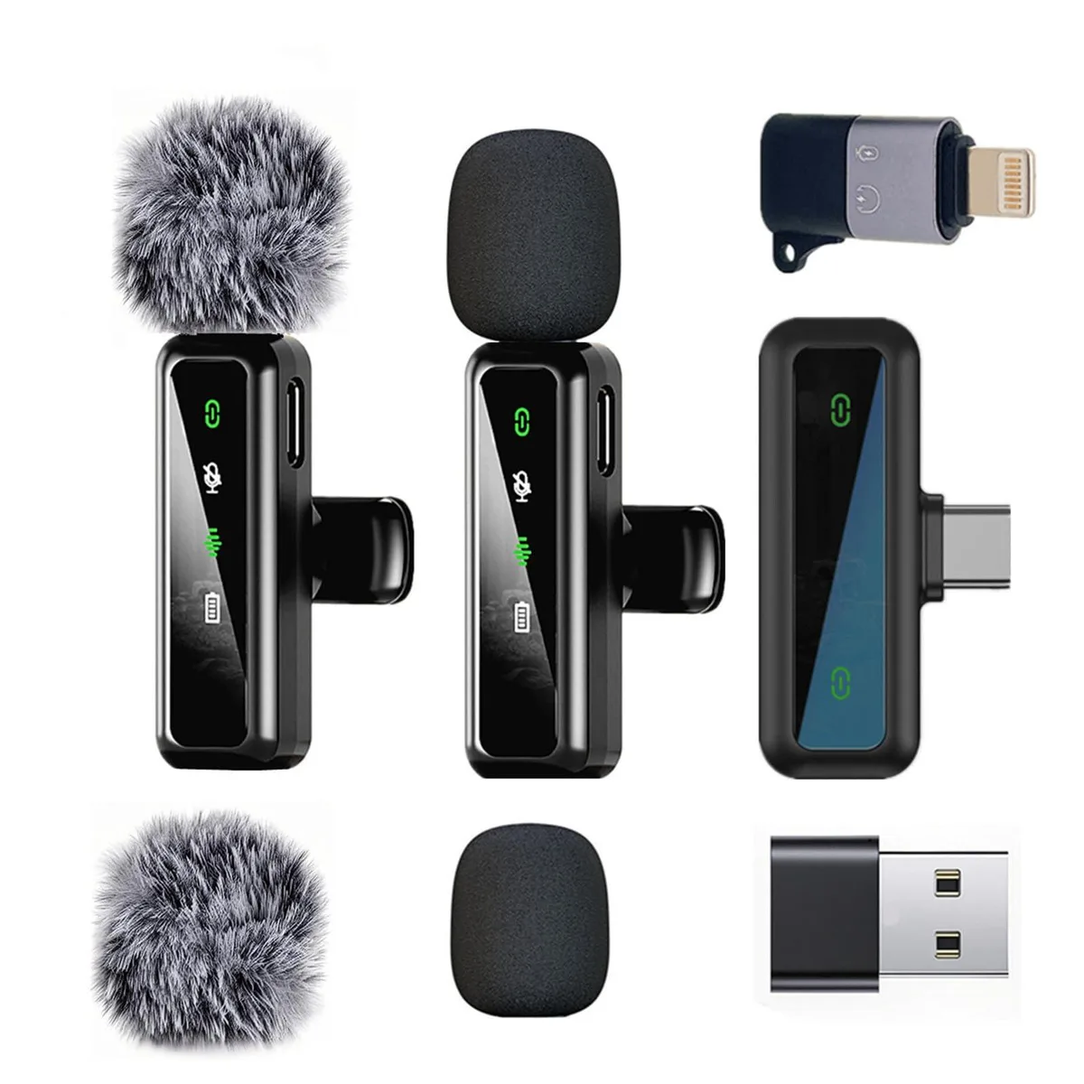  ordele H63 Wireless Lavalier Microphone USB-C Black 2.4GHz 20m 65dB SNR 12h — product photo