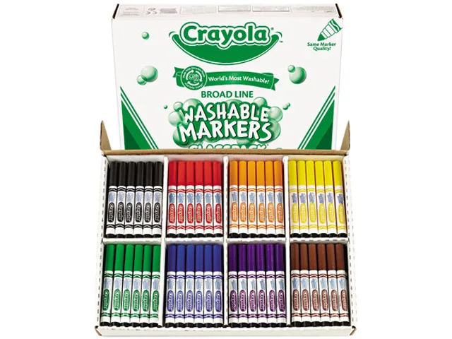 Crayola Crayola 588200 Washable Classpack Markers Broad Point Assorted 200 Count — product photo