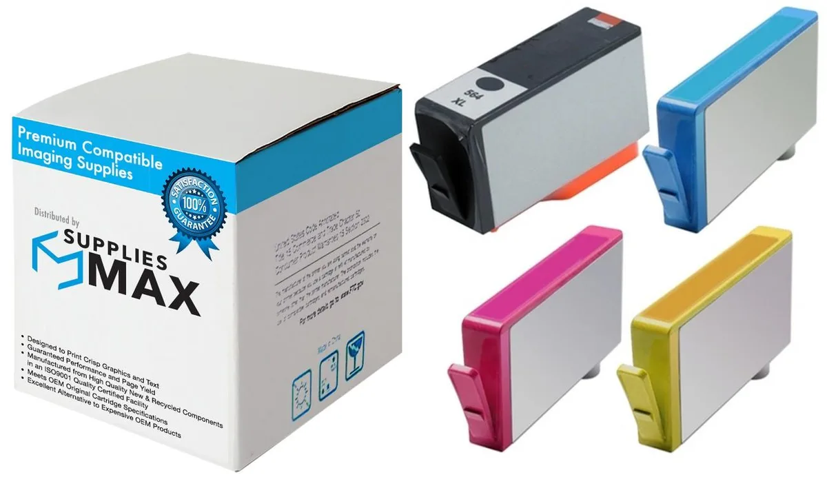 SuppliesMax SuppliesMax HP N9H60FN High Yield Inkjet Combo Pack (BK/C/M/Y) 550 Pages — product photo