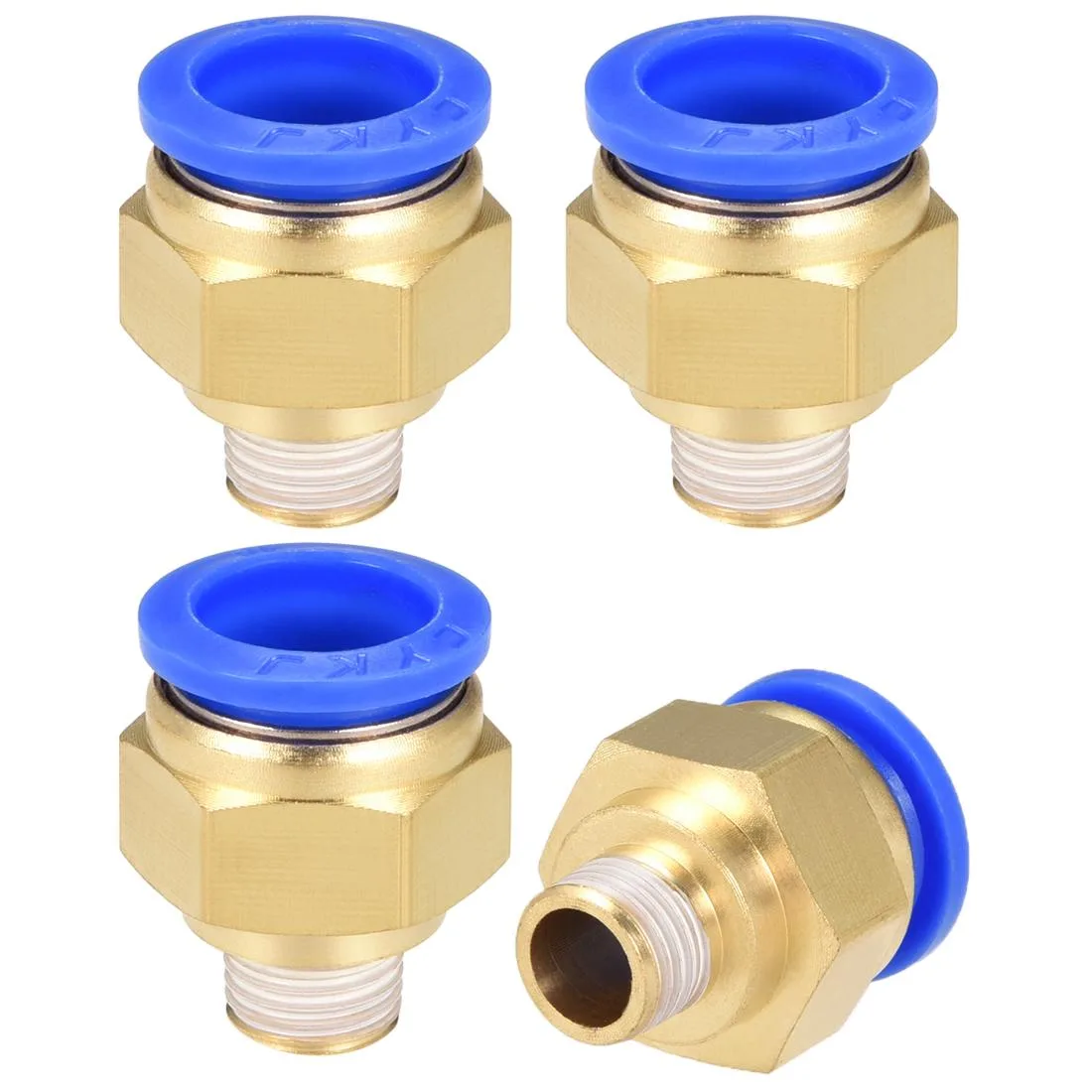 Unique-Bargains Unique-Bargains PC16-02 1/4" G 16mm pneumatic fitting 4 pcs — product photo