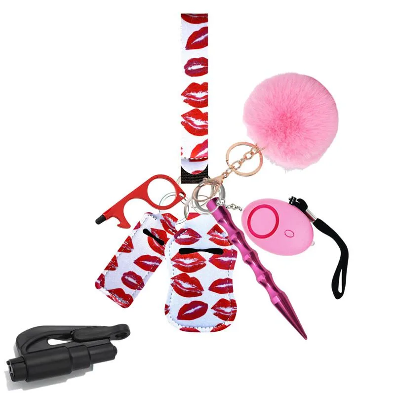 PUEZOKLY PUEZOKLY Personal Security Alarm Keychain Set 140DB Red 9pcs — product photo