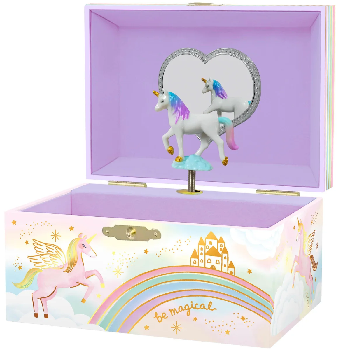  Giggle &amp; Honey Musical Unicorn Jewelry Box Toy Storage — product photo