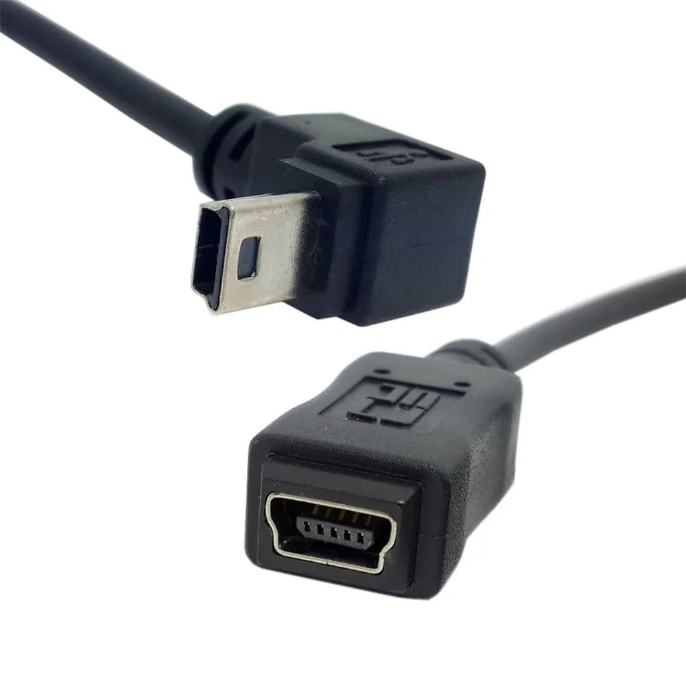 Vszerda Vszerda Mini USB 5Pin Male-Female Extension Cable 90° Up Angle 20cm — product photo