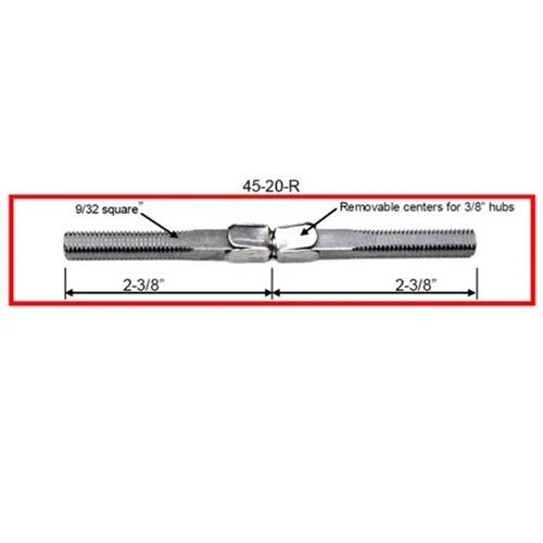 Progressive Hardware Co., Inc. Progressive Hardware Co., Inc. 45-20-R Door Lock Swivel Spindle 9/32" Square x 4-3/4" Long 20 TPI 3/8 — product photo