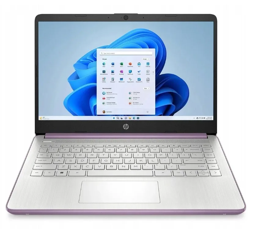 HP HP BK1H8UAR#ABA 2-in-1 laptop Intel N150 4GB RAM 128GB UFS 14" touchscreen Winter Lavender — product photo