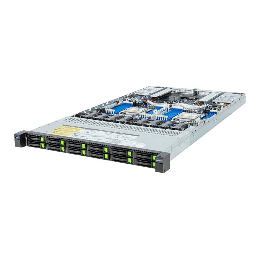 GIGABYTE GIGABYTE R183-Z94-AAD1 barebone server 1U dual EPYC 9004 24 DDR5 12×2.5″ Gen5 — product photo