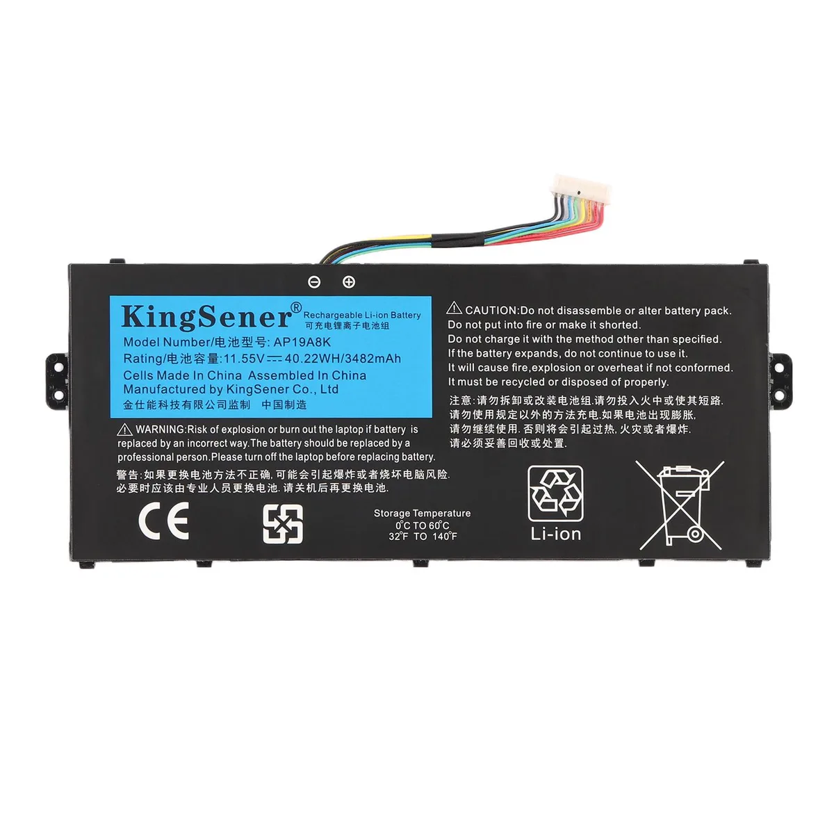 KingSener KingSener AP19A8K laptop battery 11.55V 40.22Wh — product photo