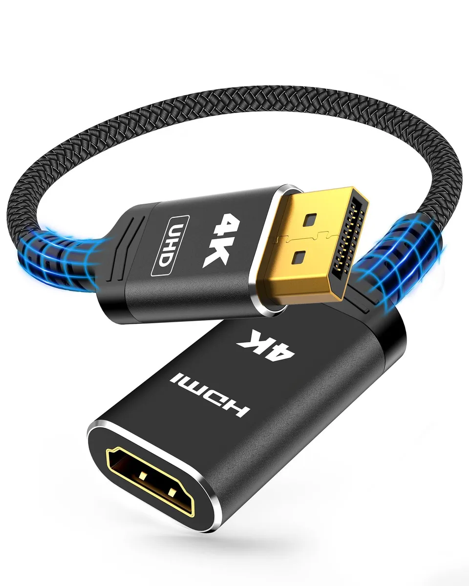 Vszerda Vszerda DisplayPort to HDMI adapter 4K 30Hz 1ft black — product photo