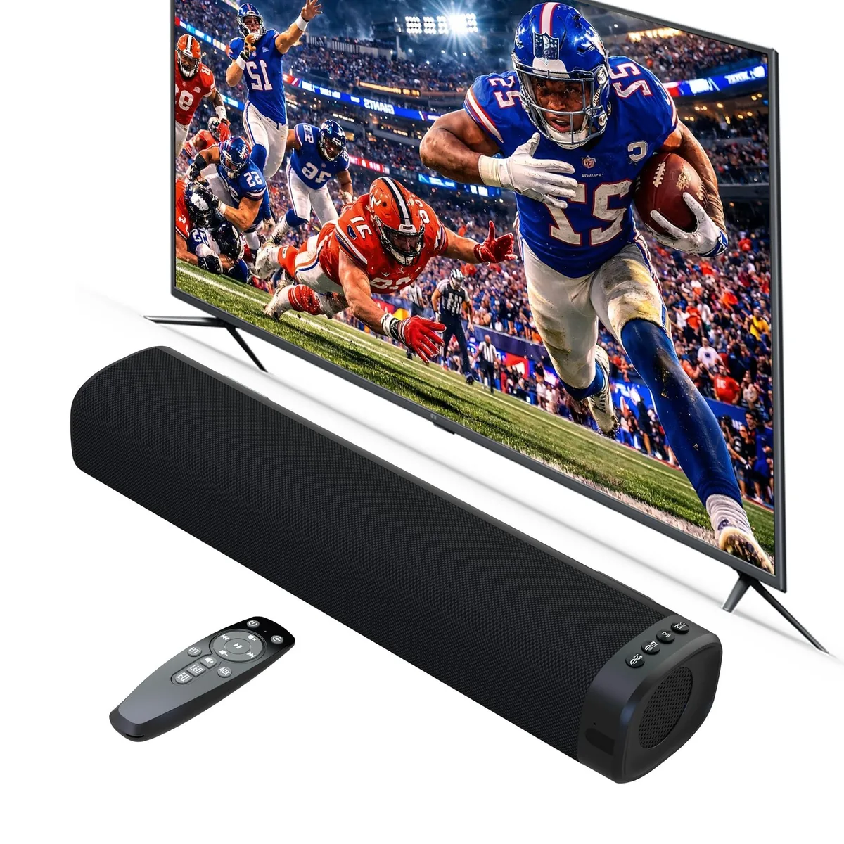 Grey 2.0 channel soundbar with remote control