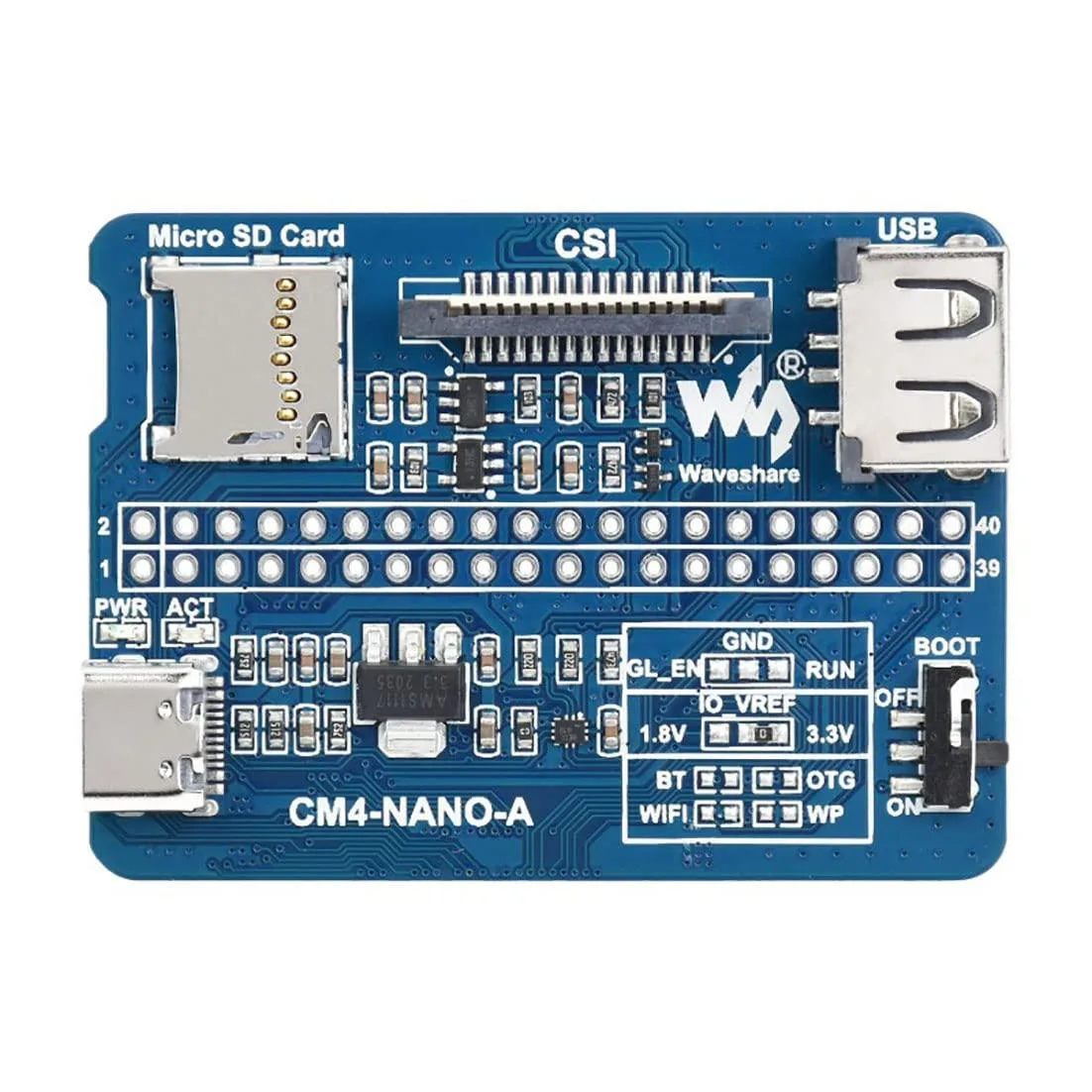 LORDWORLD LORDWORLD Nano Base Board (A) for CM4 40PIN GPIO development board — product photo