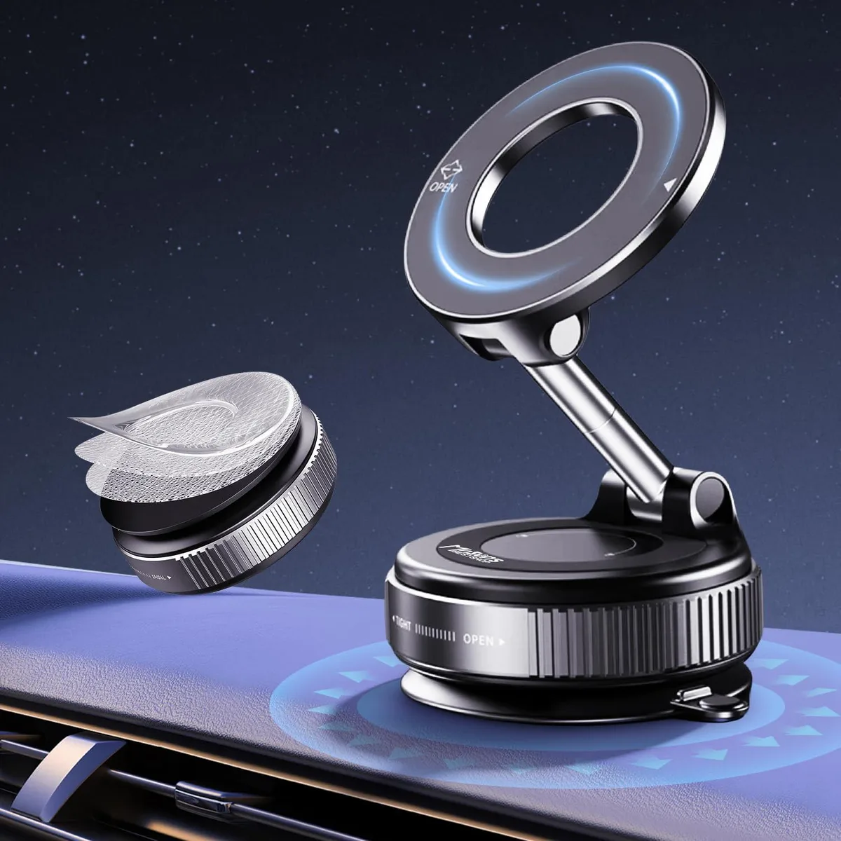  Minson's BestShop Nano Gel Magnetic Phone Mount Black — product photo
