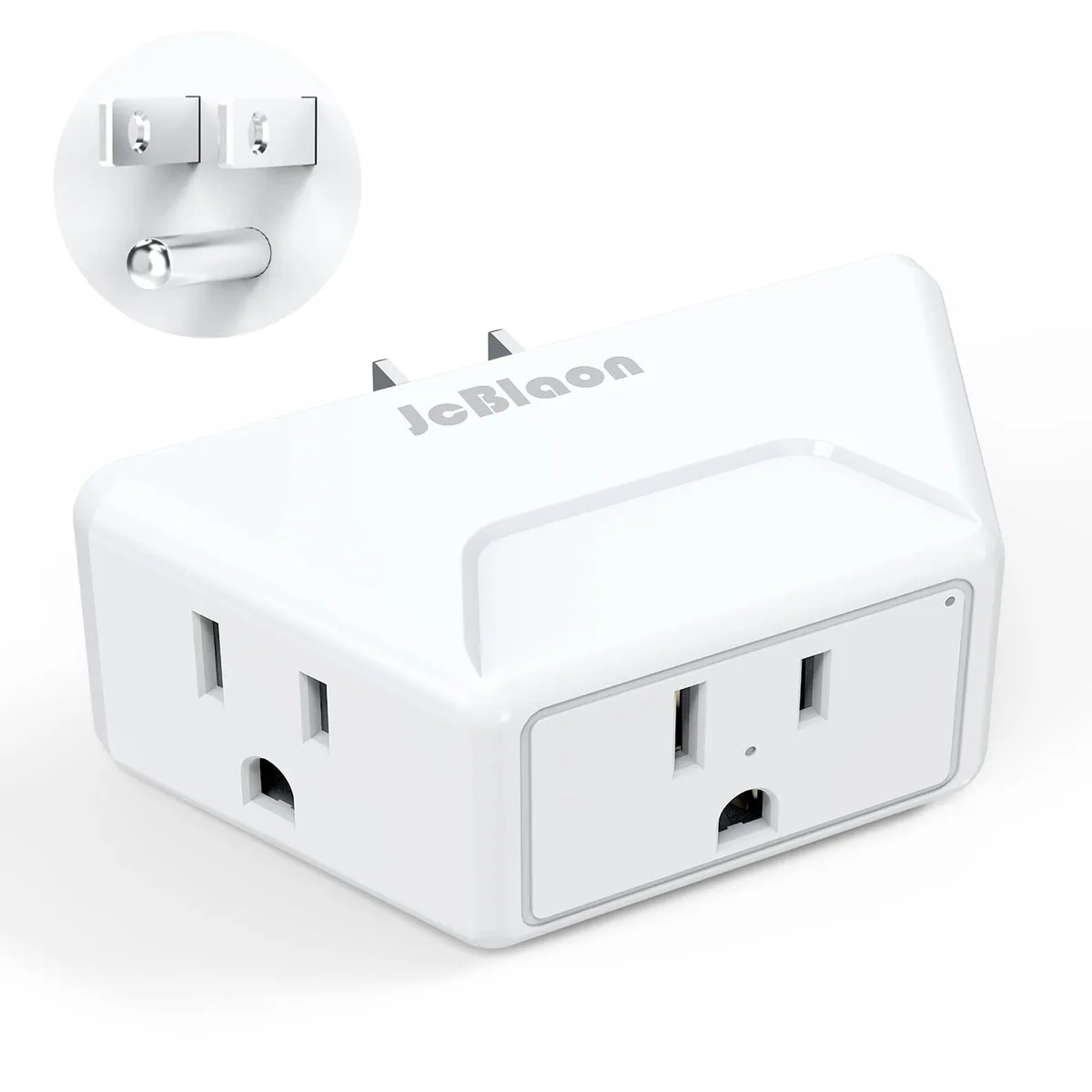  3-Side Multi Plug Outlet Extender 15A 3.5x1.7x1.96in — product photo