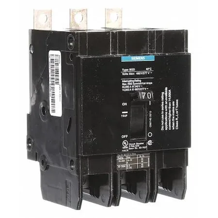 SIEMENS SIEMENS BQD370 70A 3 Pole 480V AC Circuit Breaker — product photo