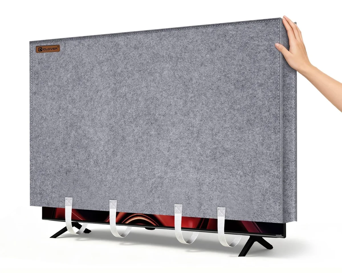 Bolton Technical Bolton Technical 2 in 1 accessory TV cover 70-75 inch 68L x 40H x 4.5D felt straps — product photo