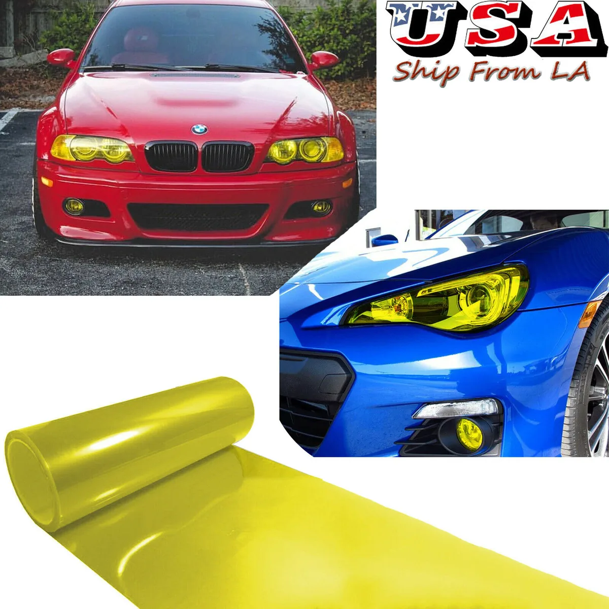 SIMPLEX TECHNOLOGY CO., LIMITED SIMPLEX TECHNOLOGY CO., LIMITED 12"x48" Golden Yellow Vinyl Wrap Sheet automotive specialty lighting — product photo