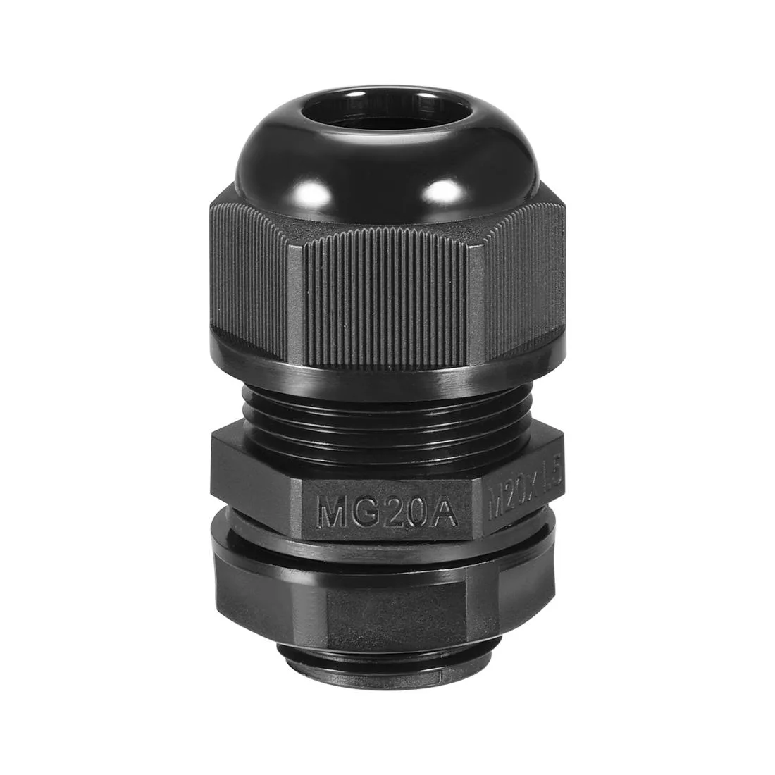 Unique-Bargains Unique-Bargains M20 Cable Gland 2 Holes IP68 Nylon Adjustable Locknut 4.3-6.1mm — product photo