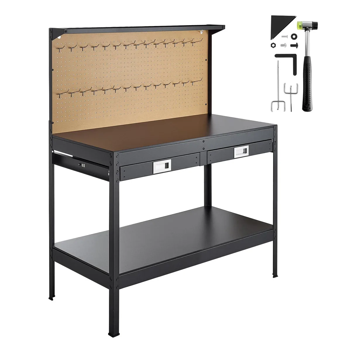 VEVOR VEVOR MW-WB0501 Workstation 47.2 in 242.5 lbs Pegboard 4 AC 2 USB 30 Hooks Drawer — product photo