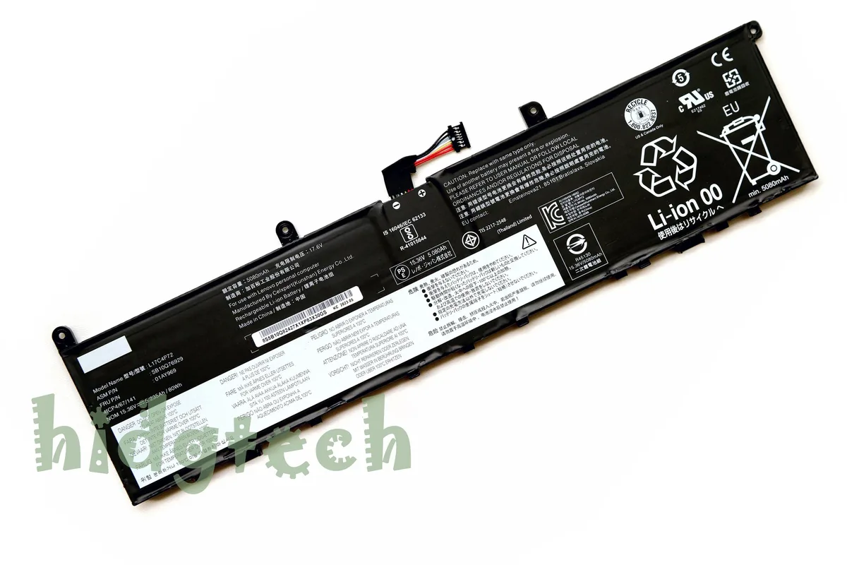 Beisite Beisite L17C4P72 80Wh 15.36V laptop battery for Lenovo ThinkPad P1 X1 Extreme 2018 2019 — product photo
