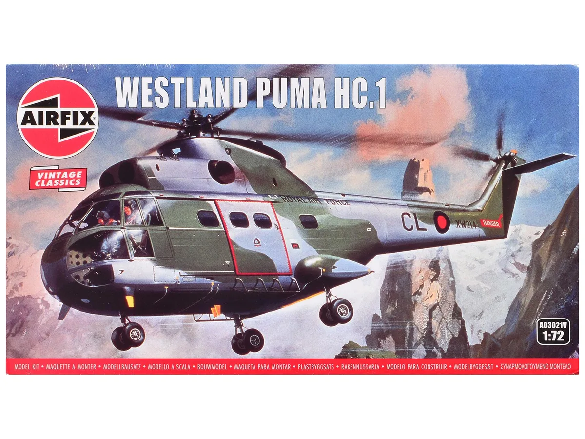 Airfix Airfix Westland Puma HC.1 1/72 Level 2 Kit 112 Parts — product photo