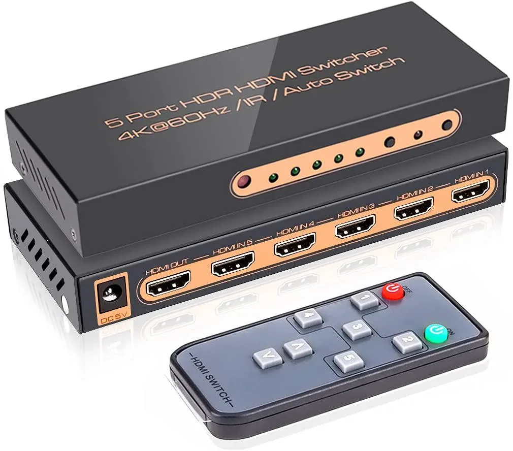 SMA SMA 5-Port HDMI 2.0 Switch 4K 60Hz Black — product photo