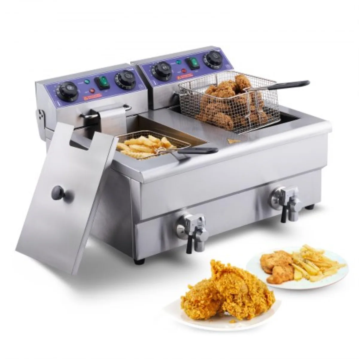 VEVOR VEVOR SC-102V Dual Tank 3000W Deep Fryer 2×11.6Qt — product photo