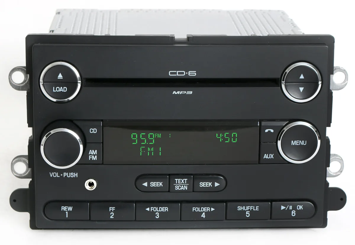 1 Factory Radio 1 Factory Radio 8G1T-18C815-GB Ford Taurus Sable 2008-2009 AM/FM 6-Disc CD Receiver with 3.5 mm Aux Chrome — product photo