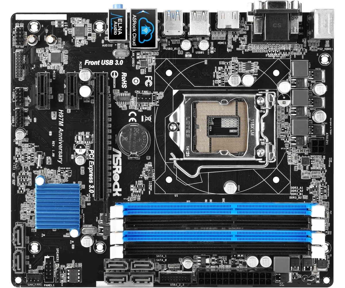 ASRock ASRock H97M Anniversary Motherboard Accessory LGA 1150 Intel H97 — product photo