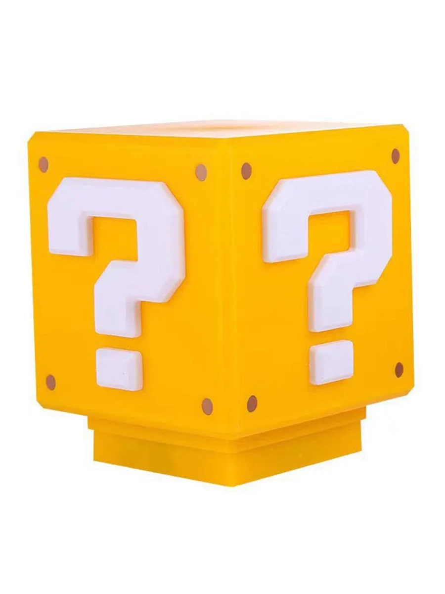 Small rectangular wireless power button with matte finish, question-mark shape, no indicator light