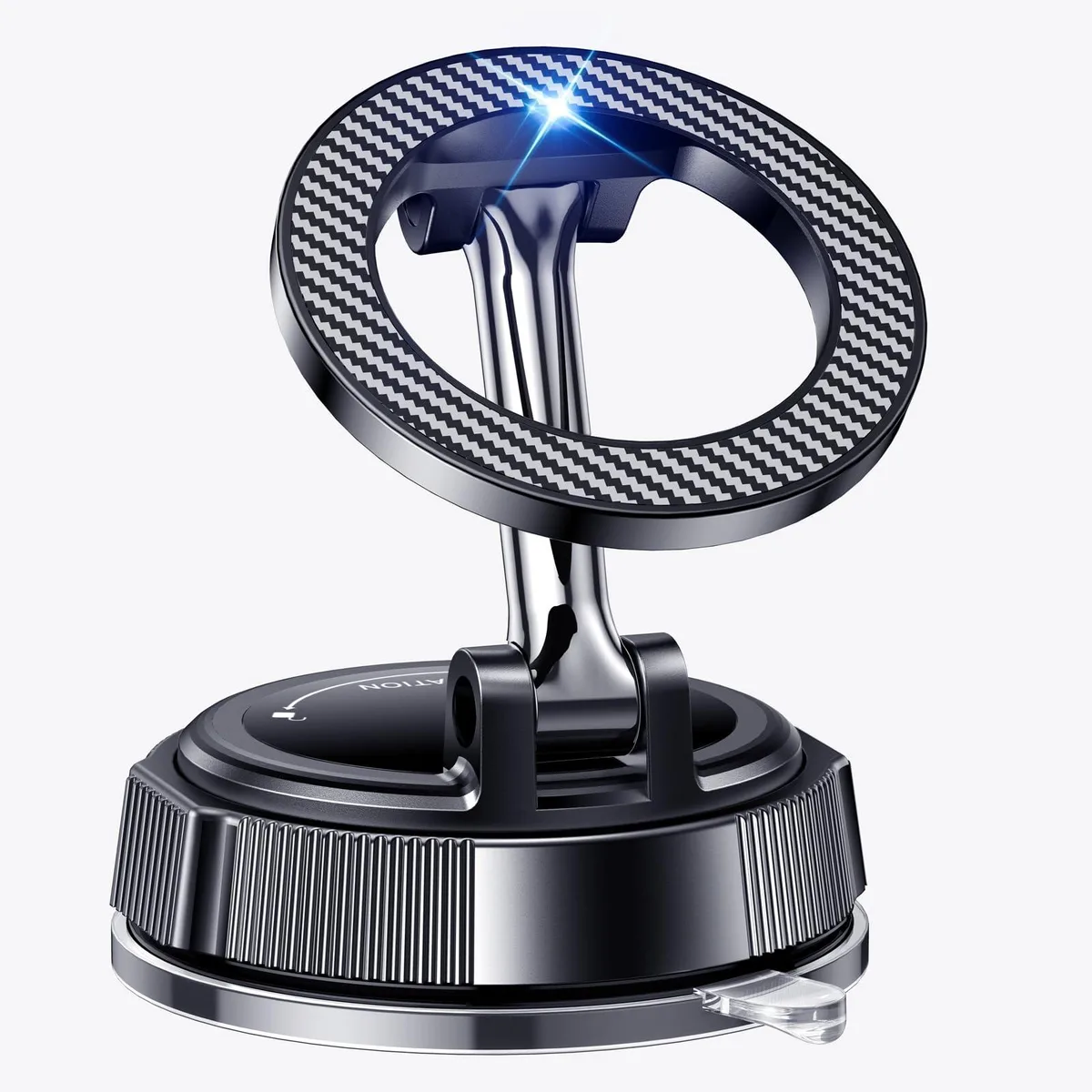  PGU Dashboard Phone Mount 2026 89LBS Suction 3600gf Magnetic 360° iPhone 12-17 — product photo