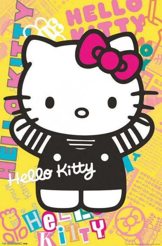 Hello Kitty colorful poster print 22 x 34 inches