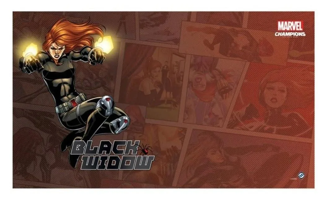Asmodee North America Asmodee North America Marvel Champions Black Widow Slip-Resistant Game Mat 24" x 12" game — product photo