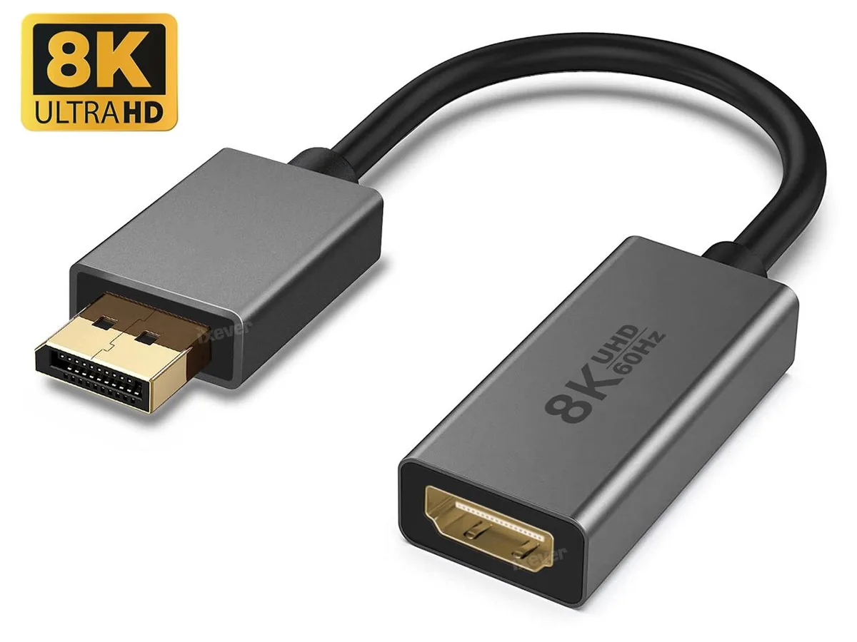 iXever iXever DisplayPort 1.4 to HDMI 2.1 Adapter 8K 60Hz 23cm — product photo