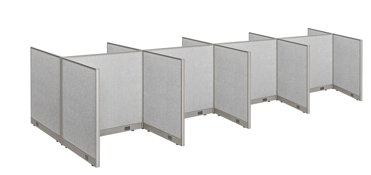 GOF GOF 8-Person Workstation Cubicle 72"D x 192"W x 48"H office furniture — product photo
